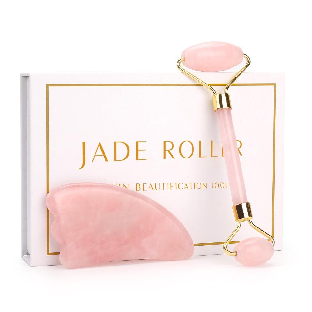 Facial Massage Roller And Stone Set