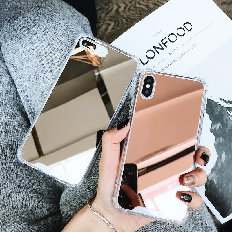Portable Mirror Airbag Phone Case, TPU and Hard Acylic