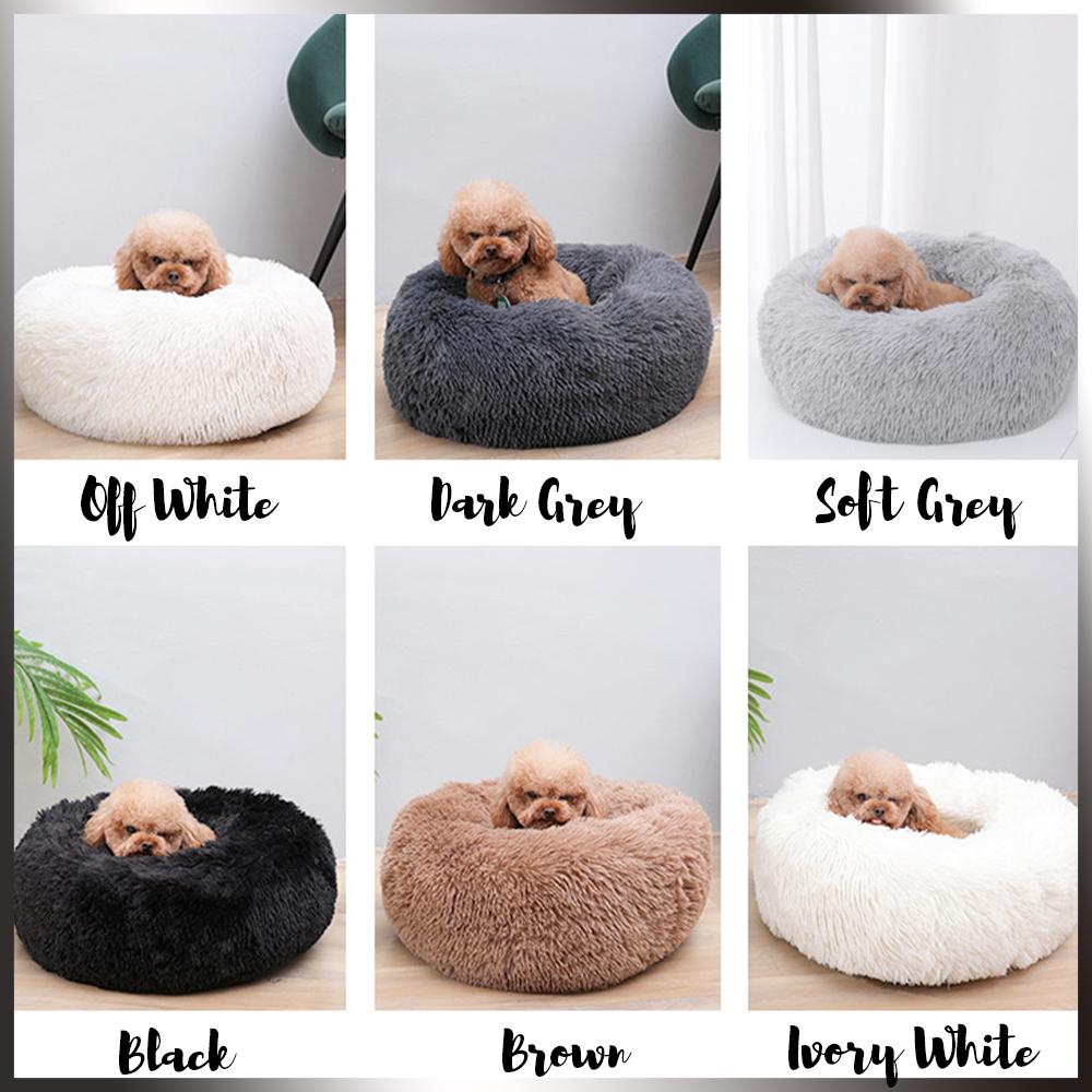 Round Fluffy Soft Dog Bed