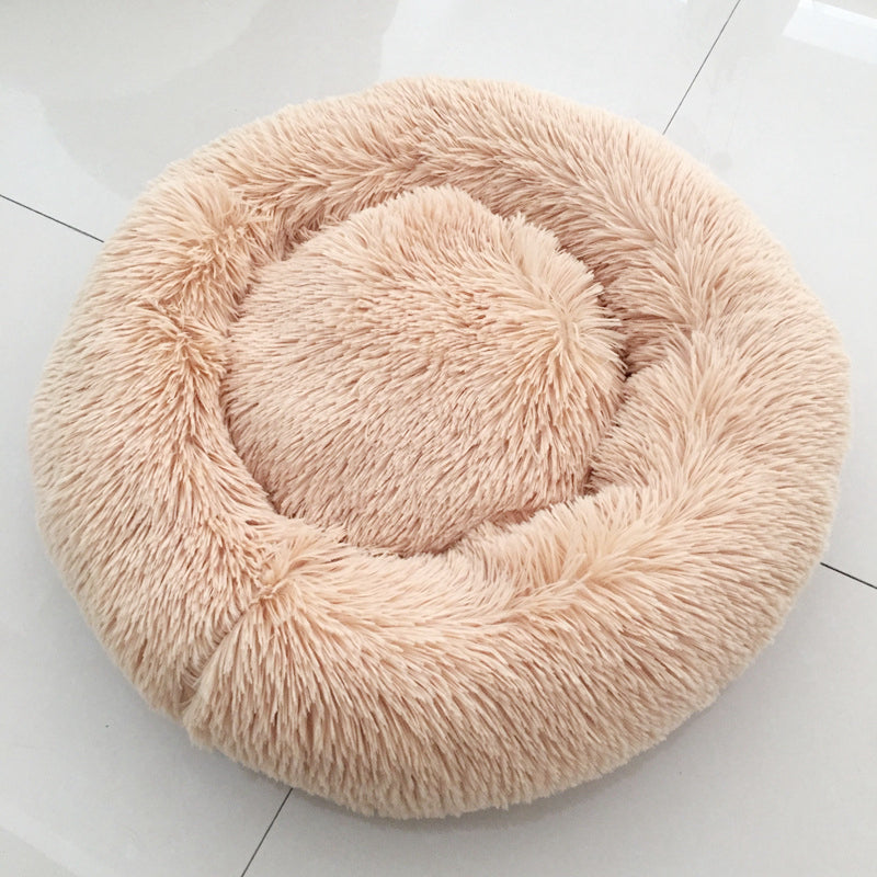 Round Fluffy Soft Dog Bed