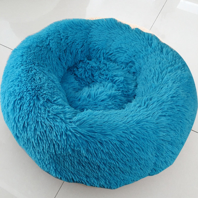 Round Fluffy Soft Dog Bed