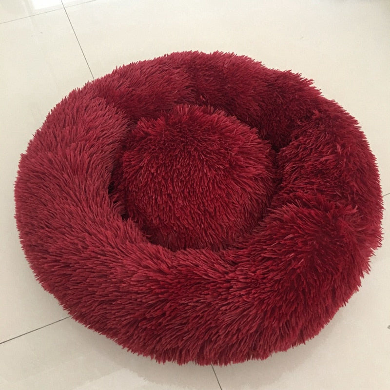 Round Fluffy Soft Dog Bed