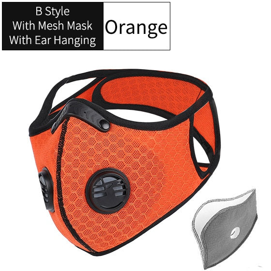 Outdoor activities/Sports/Cycling Activated Carbon PM2.5 Anti-Dust Face Mask W/ Filters