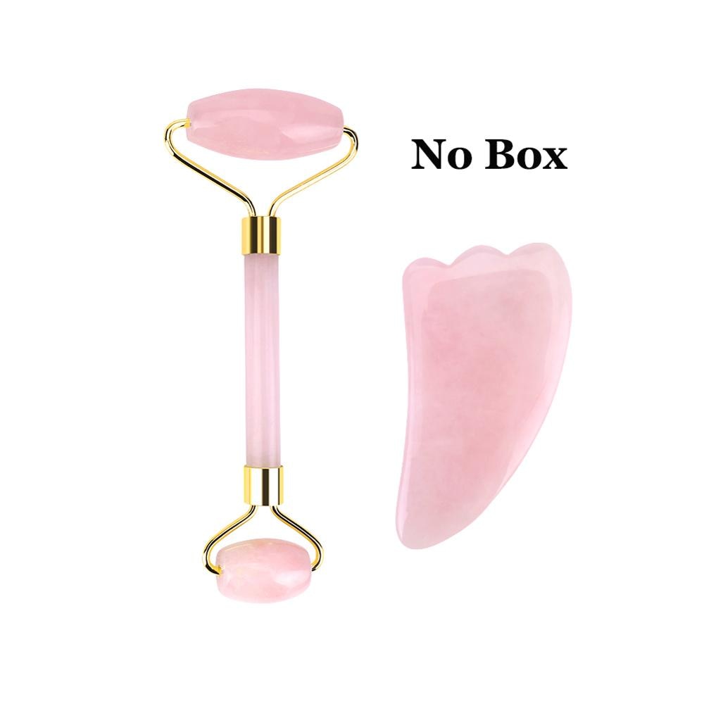 Facial Massage Roller And Stone Set
