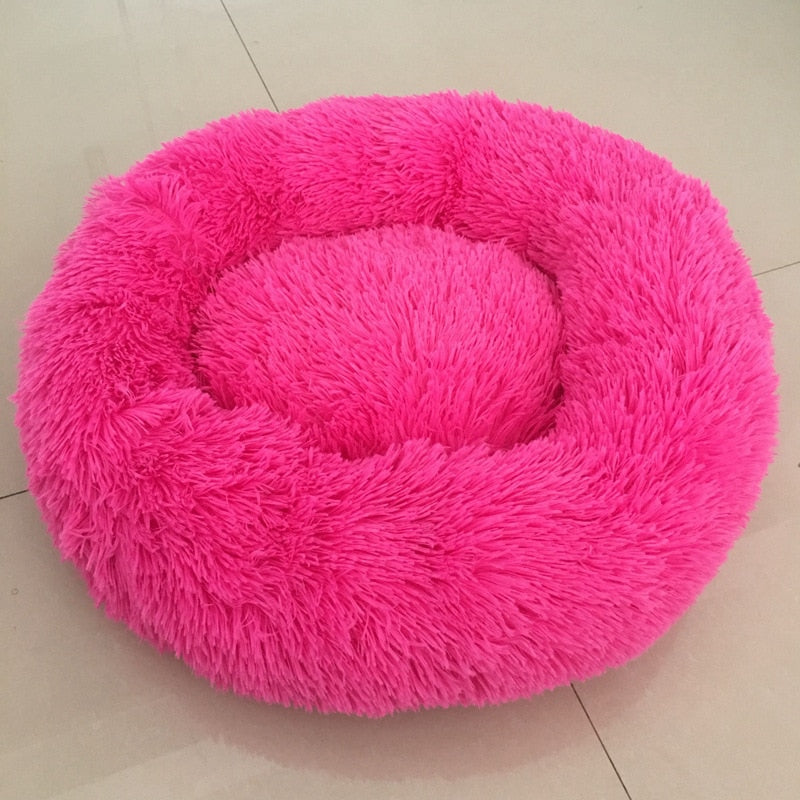 Round Fluffy Soft Dog Bed