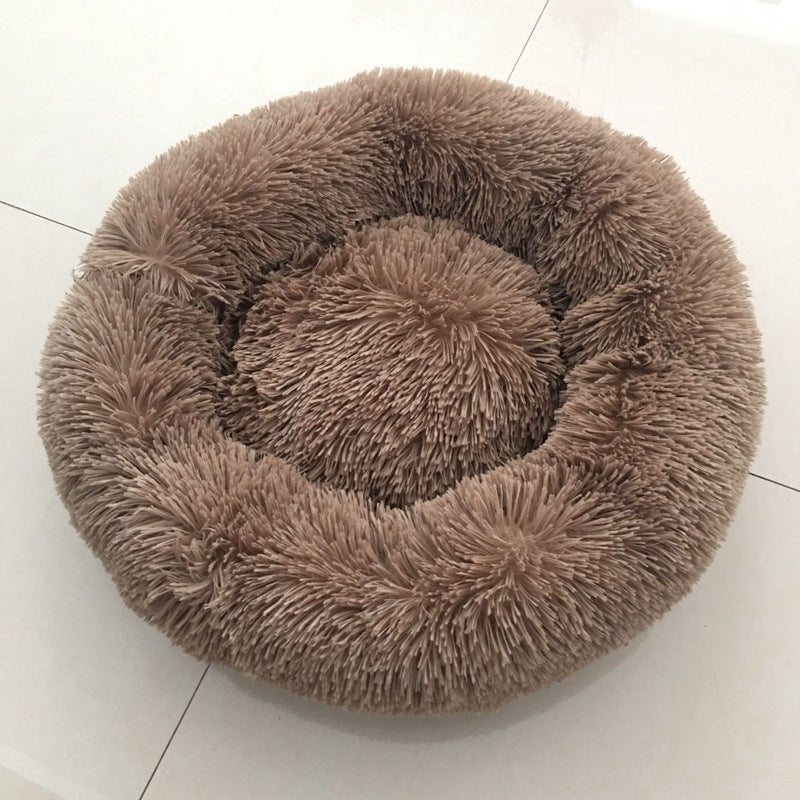 Round Fluffy Soft Dog Bed