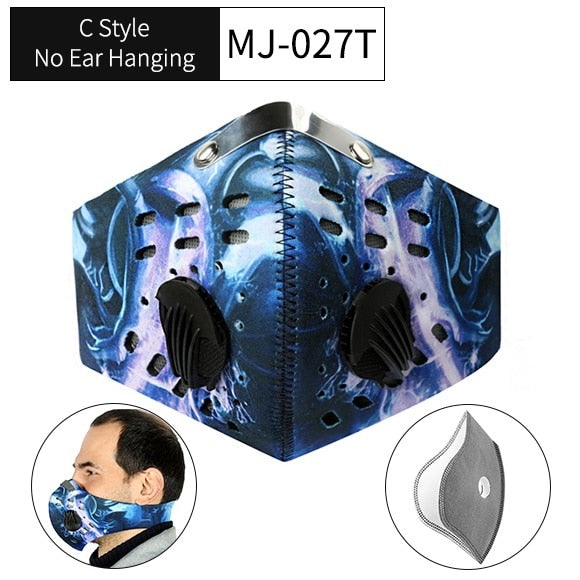 Outdoor activities/Sports/Cycling Activated Carbon PM2.5 Anti-Dust Face Mask W/ Filters