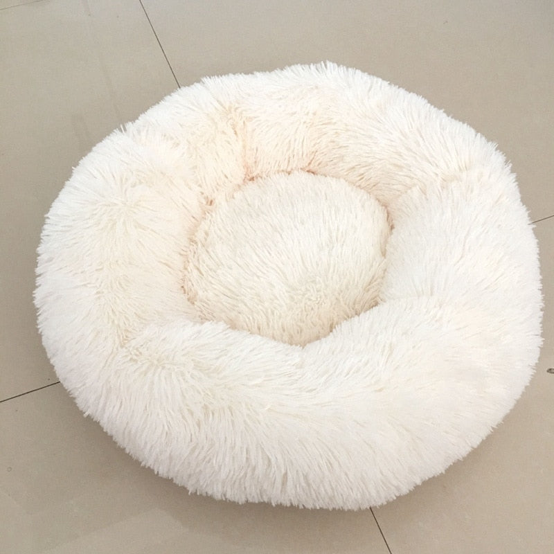 Round Fluffy Soft Dog Bed