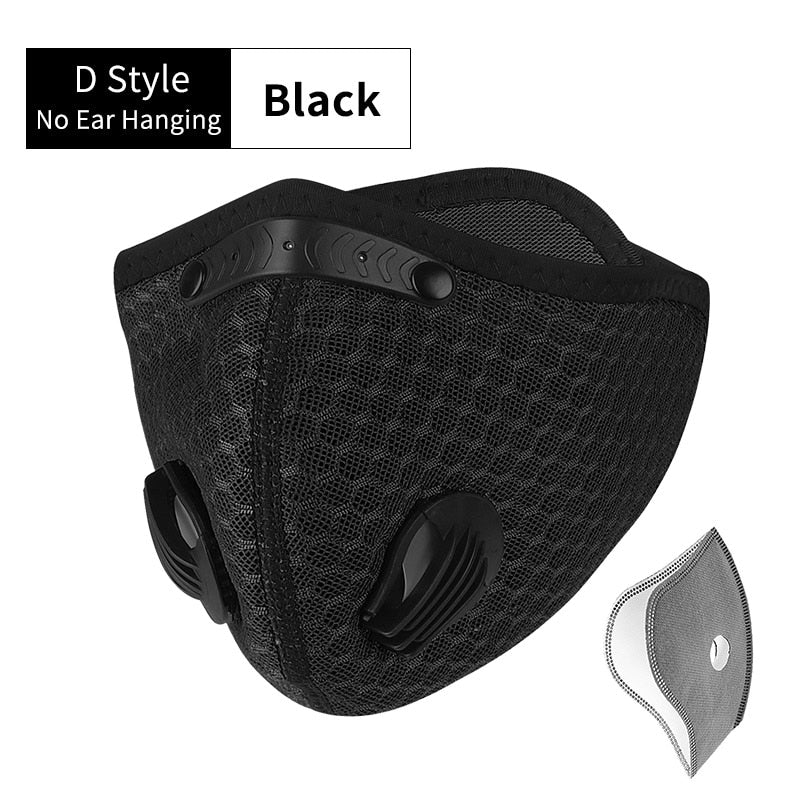 Outdoor activities/Sports/Cycling Activated Carbon PM2.5 Anti-Dust Face Mask W/ Filters