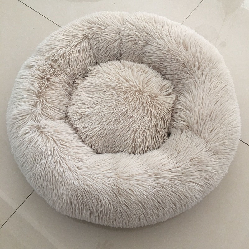 Round Fluffy Soft Dog Bed