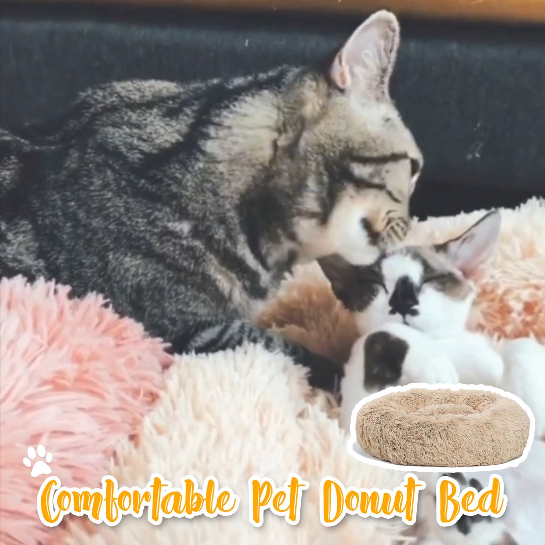 Round Fluffy Soft Dog Bed