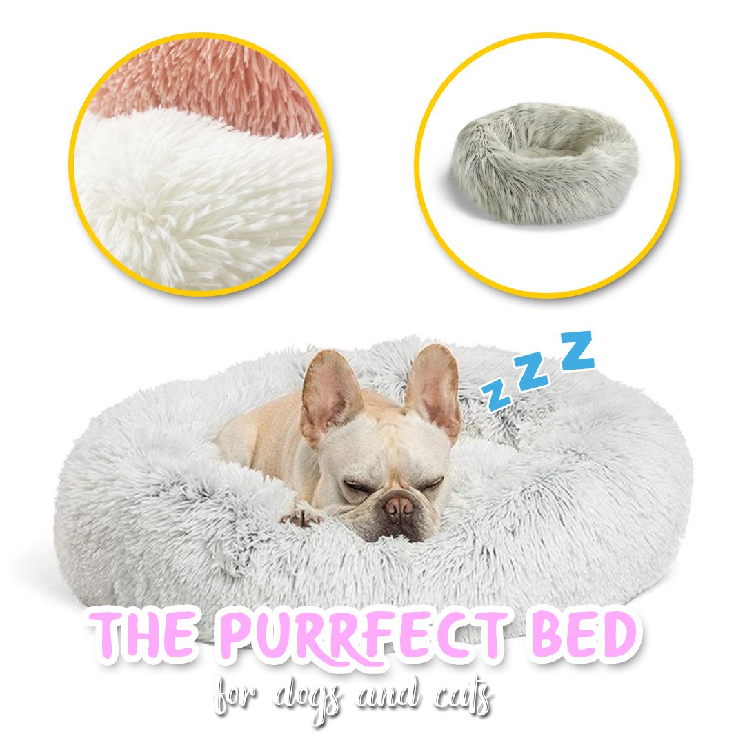 Round Fluffy Soft Dog Bed