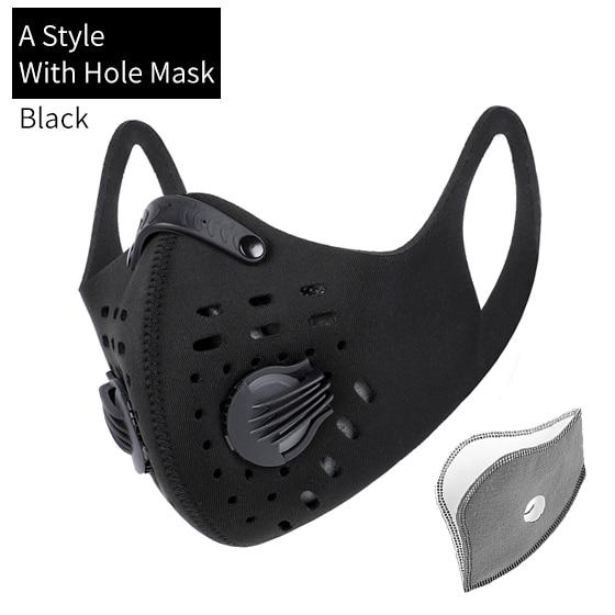 Outdoor activities/Sports/Cycling Activated Carbon PM2.5 Anti-Dust Face Mask W/ Filters