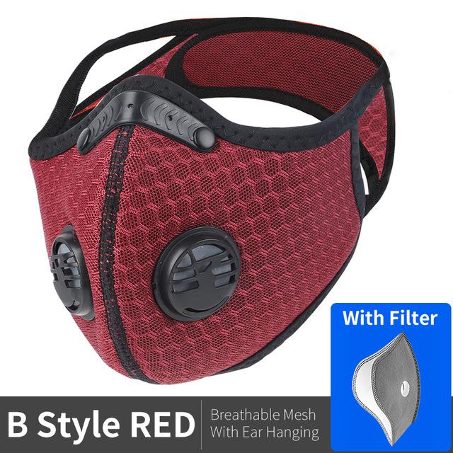Outdoor activities/Sports/Cycling Activated Carbon PM2.5 Anti-Dust Face Mask W/ Filters
