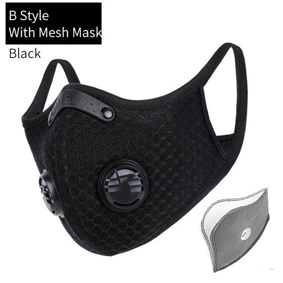 Outdoor activities/Sports/Cycling Activated Carbon PM2.5 Anti-Dust Face Mask W/ Filters