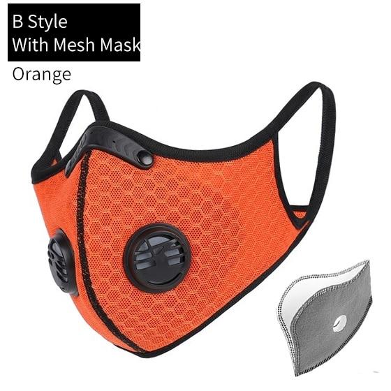 Outdoor activities/Sports/Cycling Activated Carbon PM2.5 Anti-Dust Face Mask W/ Filters