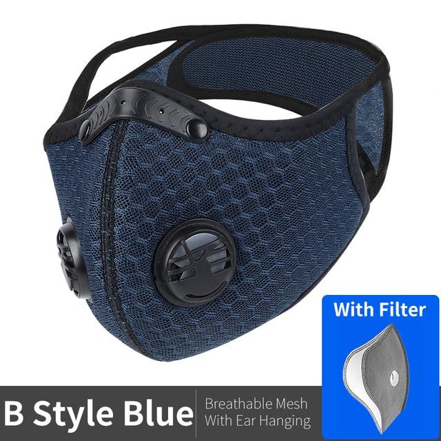 Outdoor activities/Sports/Cycling Activated Carbon PM2.5 Anti-Dust Face Mask W/ Filters