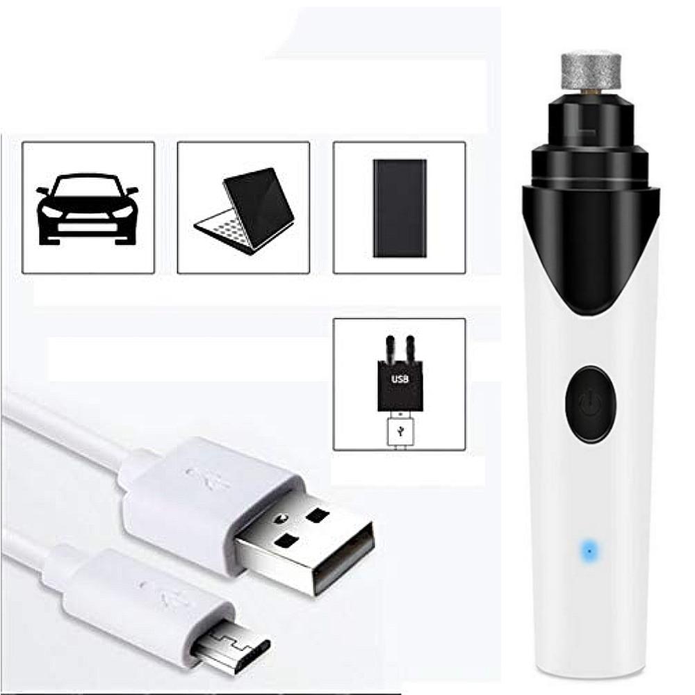 Electric Pet Nail Grinder Pet Paws Trimmer Dog Nails Grooming Tool Cat Nail Clipper Trimming Cutter USB Charging Pet Shop Supply