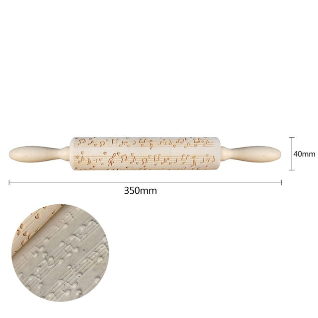 Christmas Embossing Rolling Pin