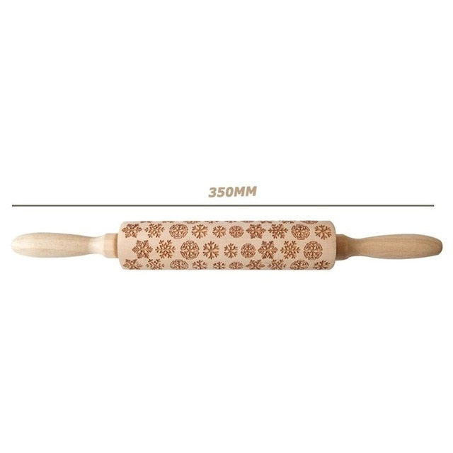 Christmas Embossing Rolling Pin