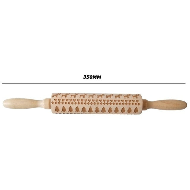 Christmas Embossing Rolling Pin