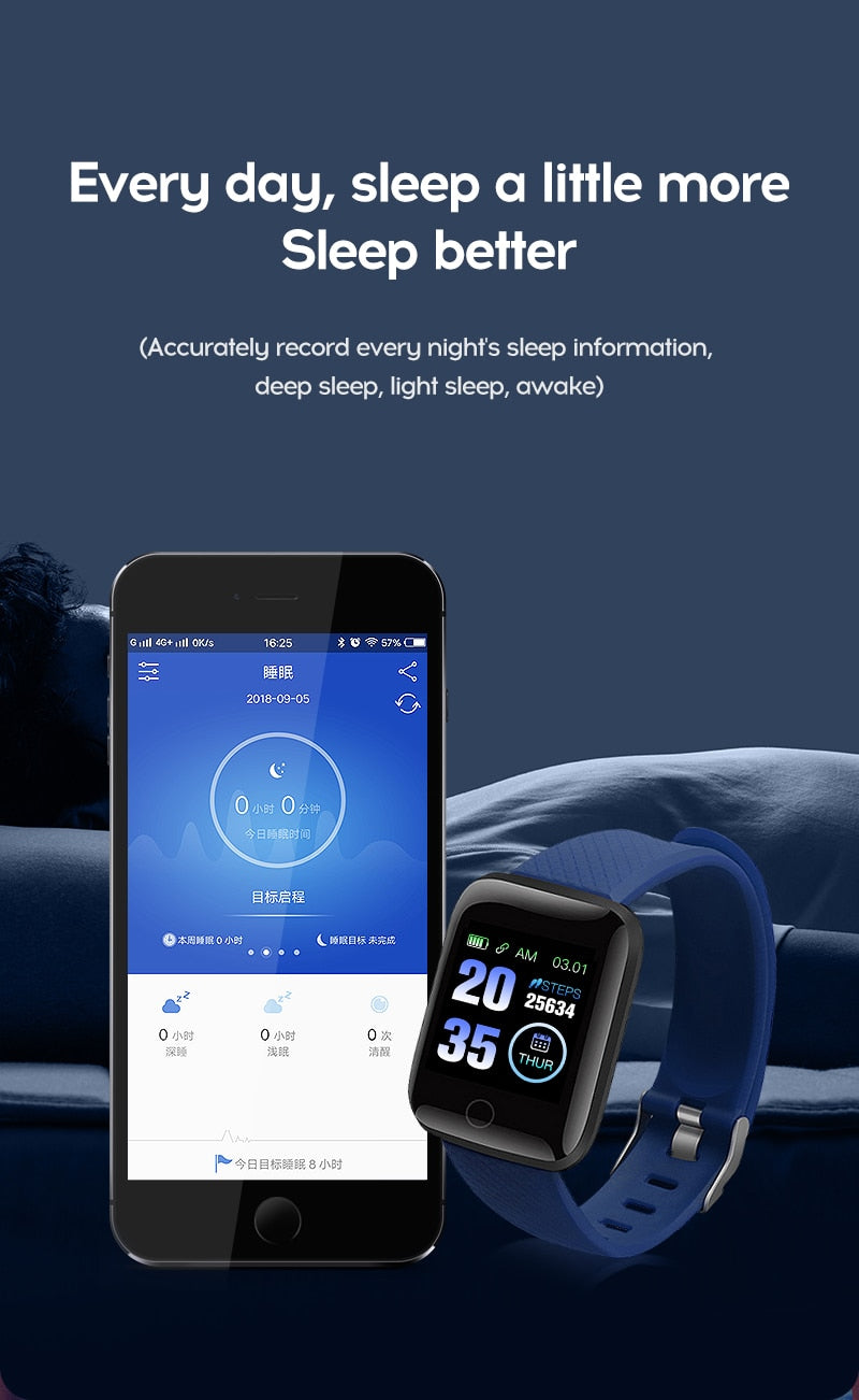 SMART PEDOMETER BLOOD PRESSURE MEASUREMENT WATERPROOF FITNESS