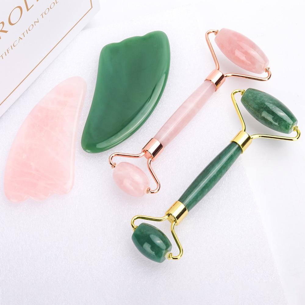 Facial Massage Roller And Stone Set
