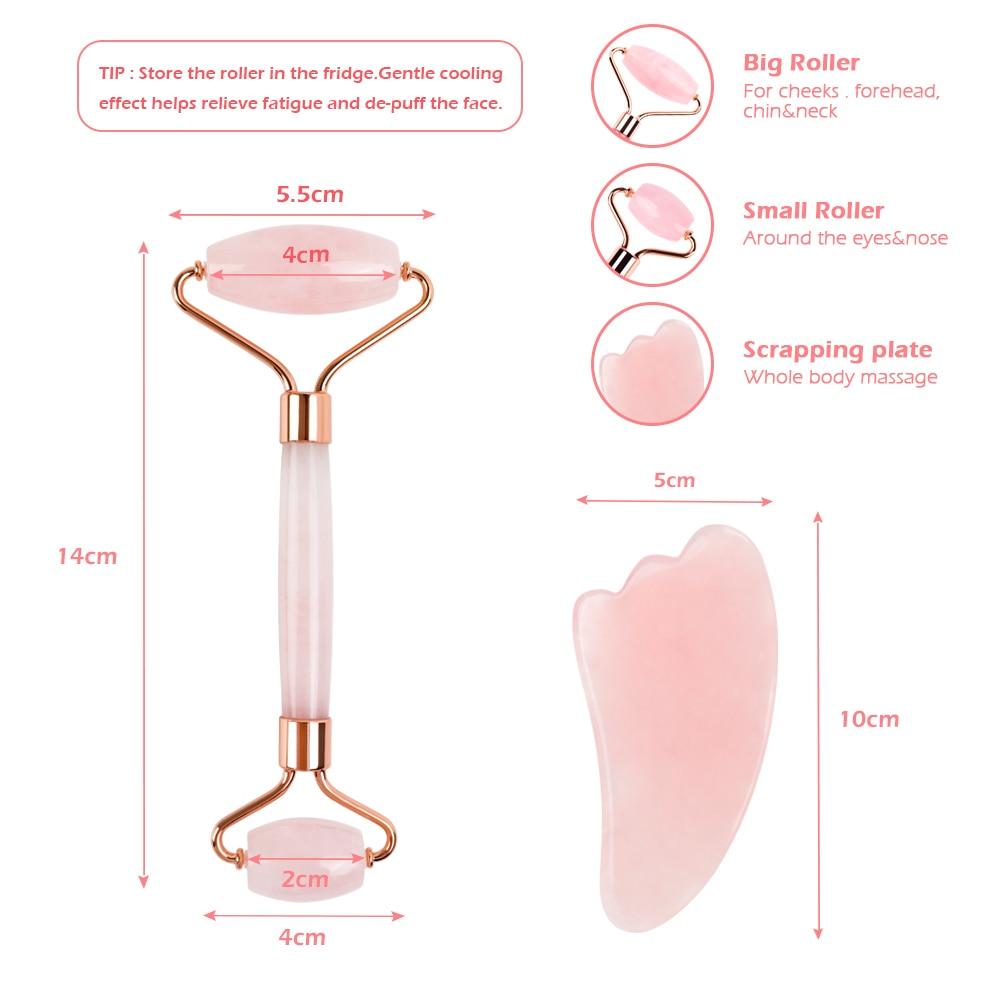Facial Massage Roller And Stone Set