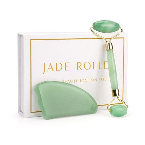 Facial Massage Roller And Stone Set