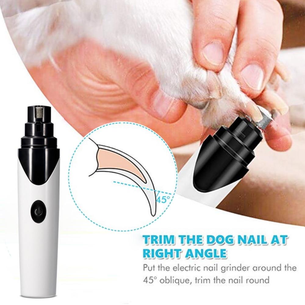 Electric Pet Nail Grinder Pet Paws Trimmer Dog Nails Grooming Tool Cat Nail Clipper Trimming Cutter USB Charging Pet Shop Supply