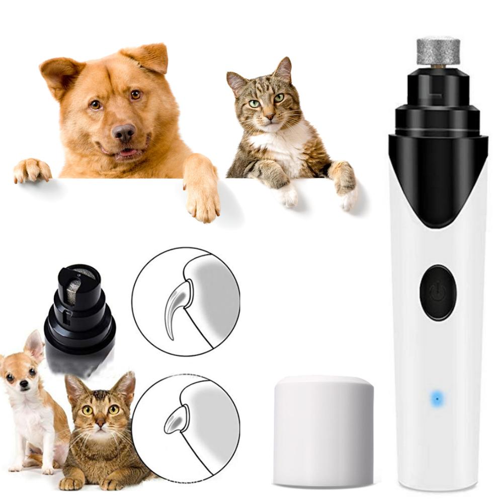 Electric Pet Nail Grinder Pet Paws Trimmer Dog Nails Grooming Tool Cat Nail Clipper Trimming Cutter USB Charging Pet Shop Supply